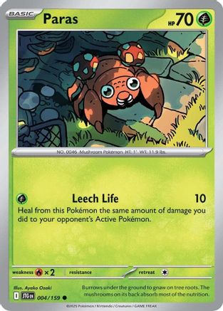 Paras 004/159 - Reverse Holofoil Journey Together - Common