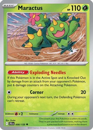 Maractus 008/159 - Reverse Holofoil Journey Together - Uncommon