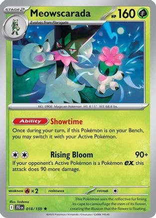 Meowscarada 018/159 - Reverse Holofoil Journey Together - Rare