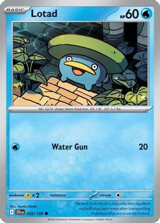 Lotad 035/159  - Reverse Holofoil SV09 Journey Together - Common
