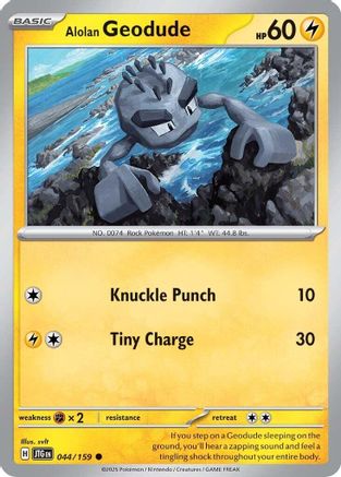 Alolan Geodude 044/159 - Reverse Holofoil Journey Together - Common