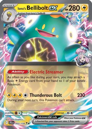 Iono's Bellibolt ex 053/159 - Holofoil Journey Together - Double Rare