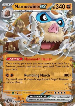 Mamoswine ex 079/159 - Holofoil Journey Together - Double Rare