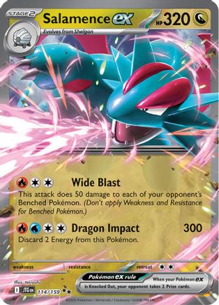 Salamence ex 114/159 - Holofoil Journey Together - Double Rare