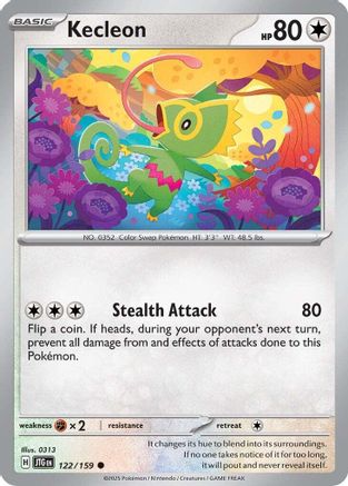 Kecleon 122/159 - Reverse Holofoil Journey Together - Common