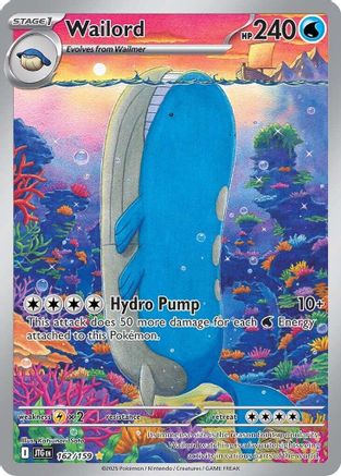 Wailord 162/159 - Holofoil Journey Together - Illustration Rare