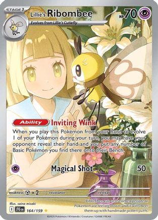 Lillie's Ribombee 164/159 - Holofoil Journey Together - Illustration Rare
