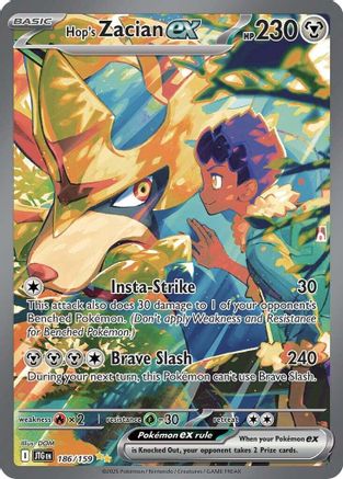 Hop's Zacian ex 186/159 - Holofoil Journey Together - Special Illustration Rare