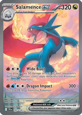 Salamence ex 187/159 - Holofoil Journey Together - Special Illustration Rare