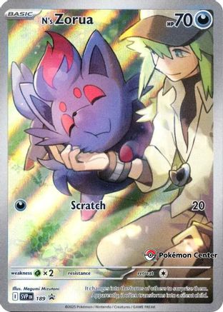 N's Zorua (Pokemon Center Exclusive) 189  - Holofoil SV Scarlet & Violet Promo Cards