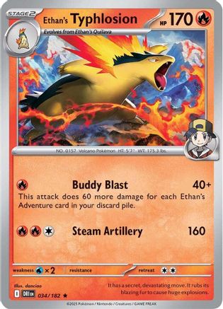 Ethan's Typhlosion 034/182 - Holofoil Destined Rivals - Rare