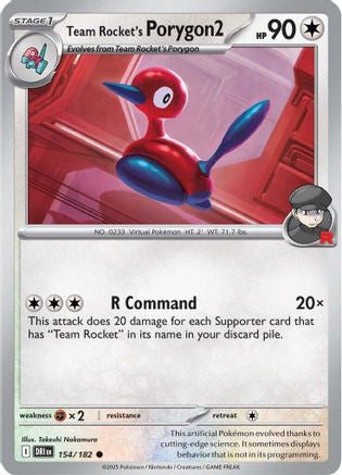 Team Rocket's Porygon2 154/182 - Reverse Holofoil Destined Rivals - Common