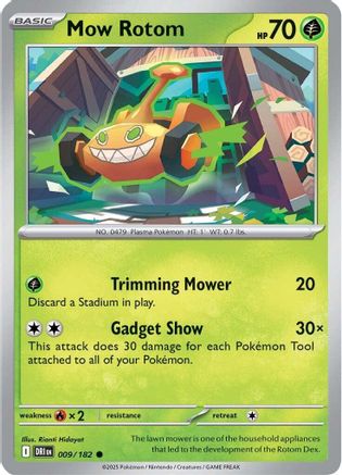 Mow Rotom 009/182 - Reverse Holofoil Destined Rivals - Common