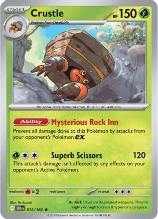 Crustle 012/182 - Holofoil Destined Rivals - Rare
