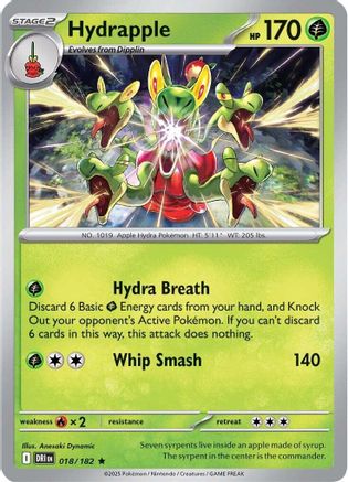 Hydrapple 018/182 - Holofoil Destined Rivals - Rare