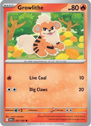 Growlithe 027/182 Destined Rivals - Common