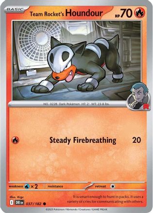 Team Rocket's Houndour 037/182 Destined Rivals - Common