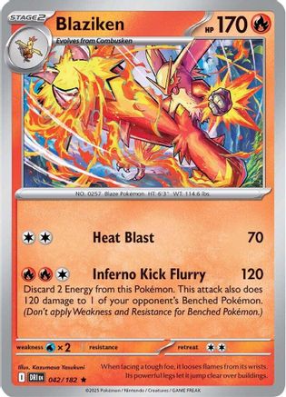 Blaziken 042/182 - Reverse Holofoil Destined Rivals - Rare