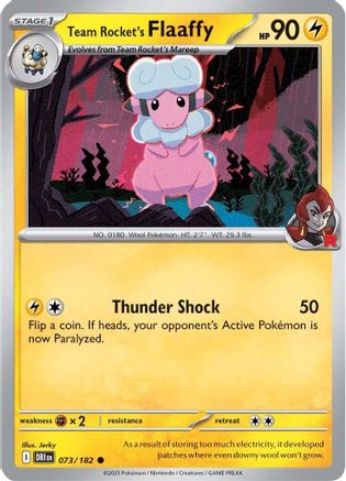 Team Rocket's Flaaffy 073/182 - Reverse Holofoil Destined Rivals - Common