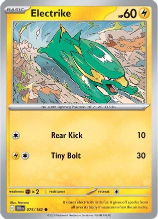 Electrike 075/182 - Reverse Holofoil Destined Rivals - Common