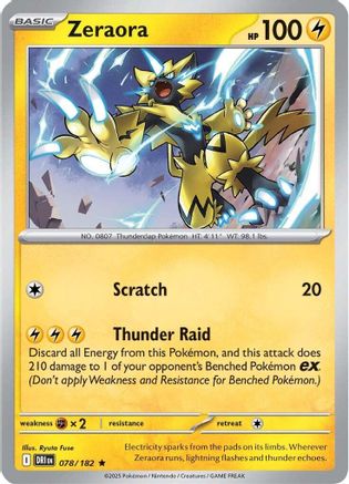 Zeraora 078/182 - Holofoil Destined Rivals - Rare