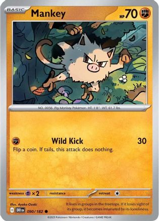 Mankey 090/182 Destined Rivals - Common
