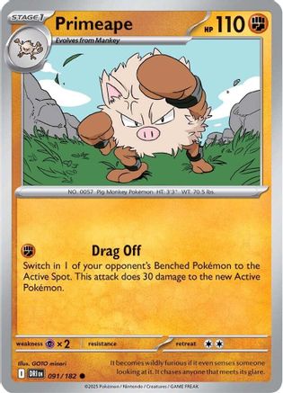 Primeape 091/182 Destined Rivals - Common