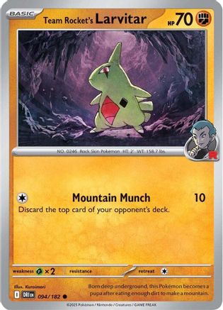 Team Rocket's Larvitar 094/182 Destined Rivals - Common