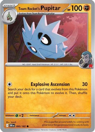 Team Rocket's Pupitar 095/182 Destined Rivals - Common