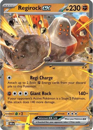 Regirock ex 101/182 - Holofoil Destined Rivals