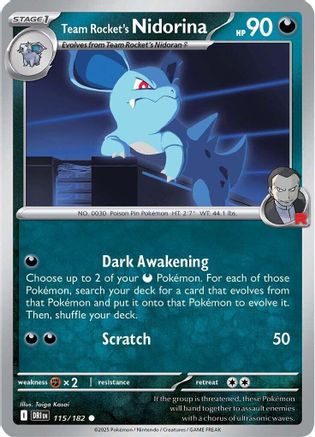 Team Rocket's Nidorina 115/182 Destined Rivals - Common