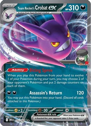 Team Rocket's Crobat ex 122/182 - Holofoil Destined Rivals