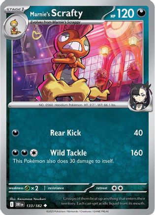 Marnie's Scrafty 133/182 Destined Rivals - Uncommon