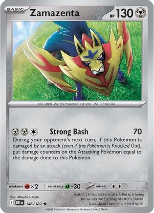 Zamazenta 146/182 - Reverse Holofoil Destined Rivals - Rare