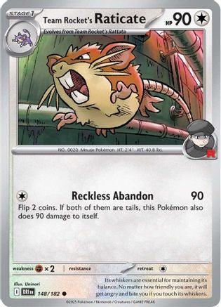 Team Rocket's Raticate 148/182 Destined Rivals - Common