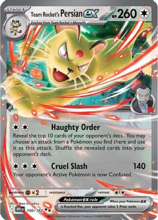 Team Rocket's Persian ex 150/182 - Holofoil Destined Rivals