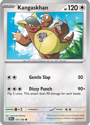 Kangaskhan 151/182 - Reverse Holofoil Destined Rivals - Common