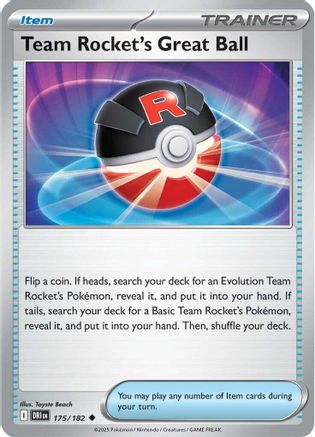 Team Rocket's Great Ball 175/182 - Reverse Holofoil Destined Rivals - Uncommon