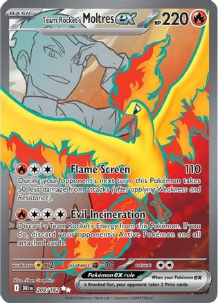 Team Rocket's Moltres ex 208/182 - Holofoil Destined Rivals