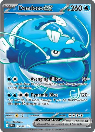 Dondozo ex 211/182 - Holofoil Destined Rivals