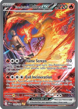 Team Rocket's Moltres ex 229/182 - Holofoil Destined Rivals