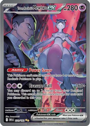 Team Rocket's Mewtwo ex 231/182 - Holofoil Destined Rivals