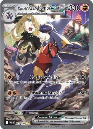 Cynthia's Garchomp ex 232/182 - Holofoil Destined Rivals