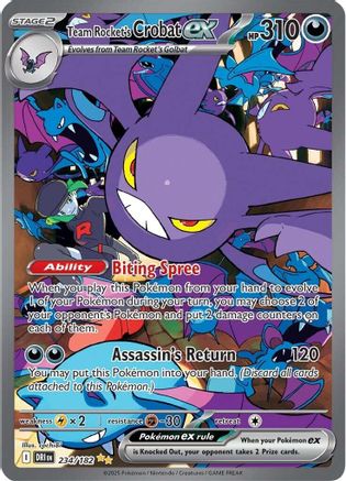 Team Rocket's Crobat ex 234/182 - Holofoil Destined Rivals