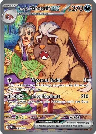 Arven's Mabosstiff ex 235/182 - Holofoil Destined Rivals