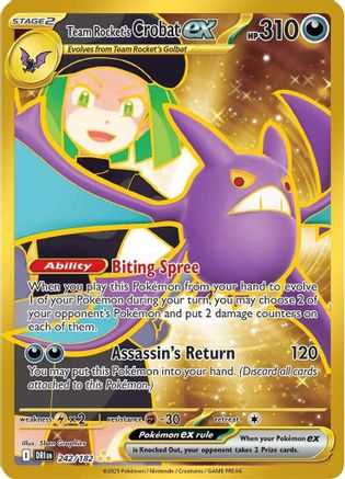 Team Rocket's Crobat ex 242/182 - Holofoil Destined Rivals
