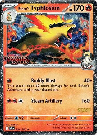 Ethan's Typhlosion (Prerelease) [Staff] 034  - Holofoil Miscellaneous Cards & Products
