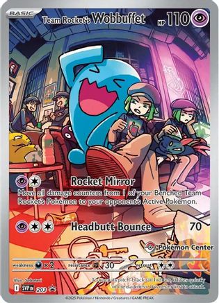 Team Rocket's Wobbuffet (Pokemon Center Exclusive) 203  - Holofoil SV Scarlet & Violet Promo Cards