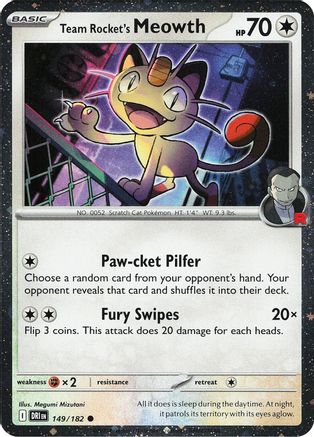 Team Rocket's Meowth (Cosmos Holo) 149  - Holofoil Miscellaneous Cards & Products