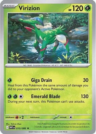 Virizion 010/086 - Holofoil White Flare